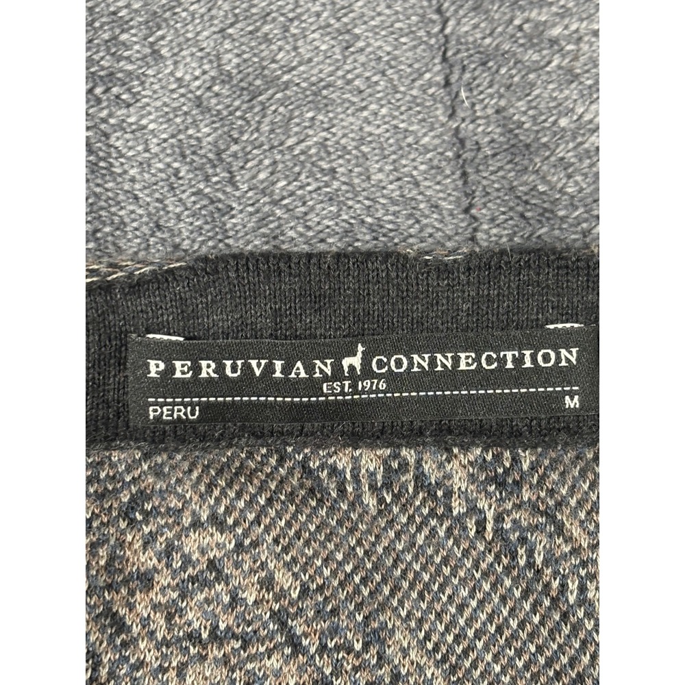 Peruvian Connection Womens Marbled Knit Midi‎ Skirt Gray Black Tan Size M Peru - Picture 6 of 8